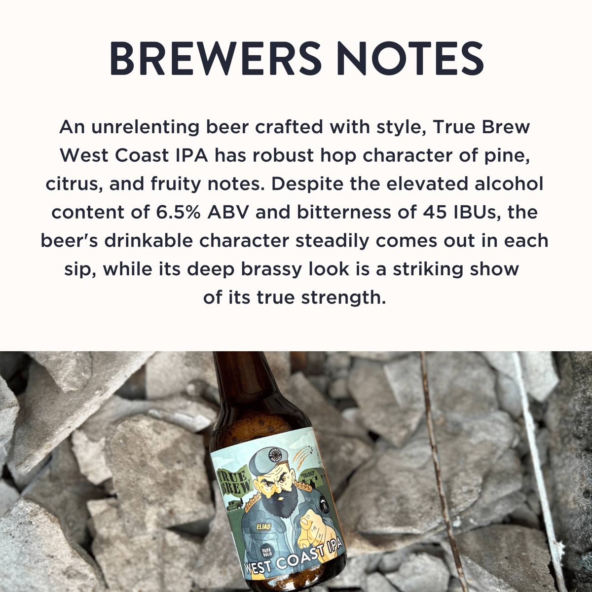 True Brew West Coast IPA - Brewer's Note